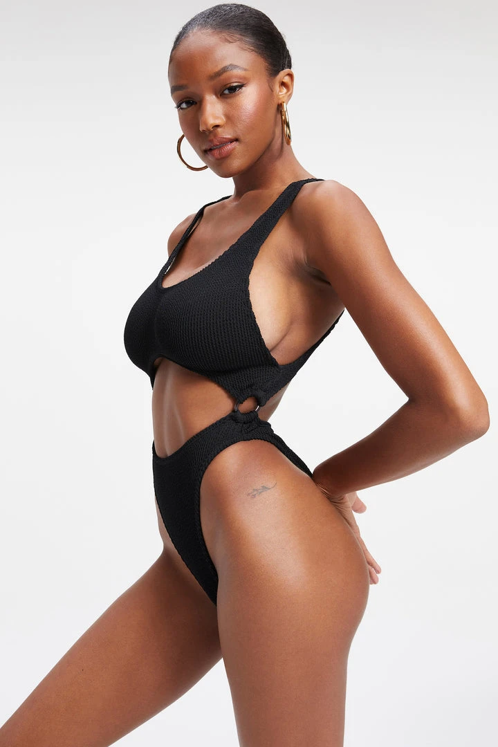 Brand new ⌛ GOOD AMERICAN ALWAYS FITS MONOKINI ONE-PIECE | BLACK001 💯 8 GOOD AMERICAN ALWAYS FITS MONOKINI ONE-PIECE | BLACK001