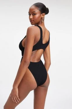 Brand new ⌛ GOOD AMERICAN ALWAYS FITS MONOKINI ONE-PIECE | BLACK001 💯 21 GOOD AMERICAN ALWAYS FITS MONOKINI ONE-PIECE | BLACK001