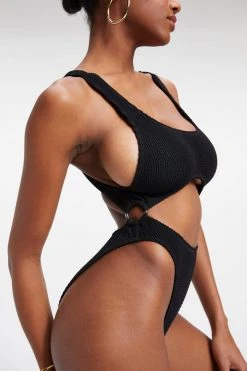 Brand new ⌛ GOOD AMERICAN ALWAYS FITS MONOKINI ONE-PIECE | BLACK001 💯 24 GOOD AMERICAN ALWAYS FITS MONOKINI ONE-PIECE | BLACK001