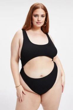 GOOD AMERICAN ALWAYS FITS MONOKINI ONE-PIECE | BLACK001