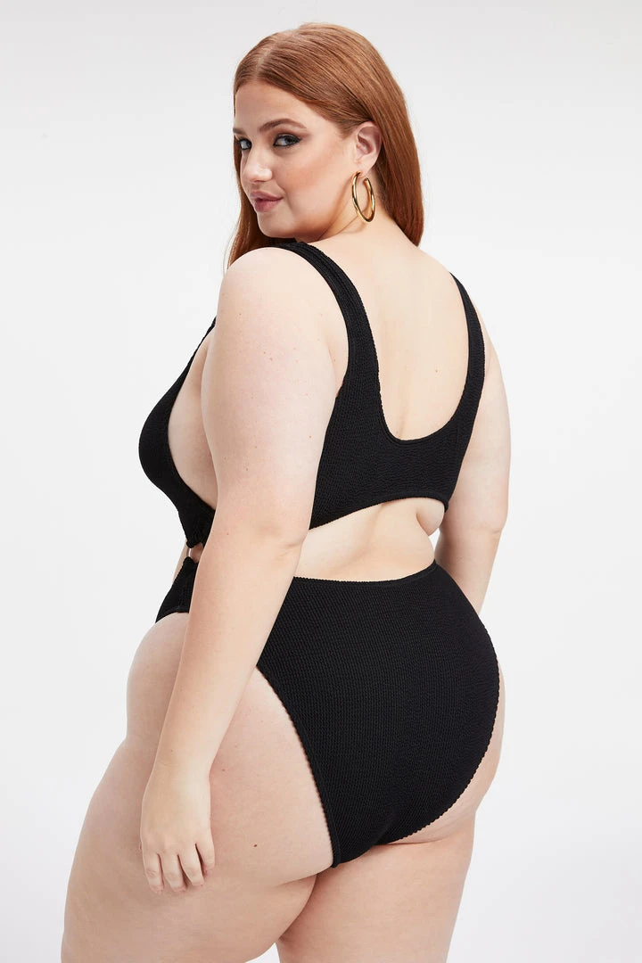 Brand new ⌛ GOOD AMERICAN ALWAYS FITS MONOKINI ONE-PIECE | BLACK001 💯 4 GOOD AMERICAN ALWAYS FITS MONOKINI ONE-PIECE | BLACK001