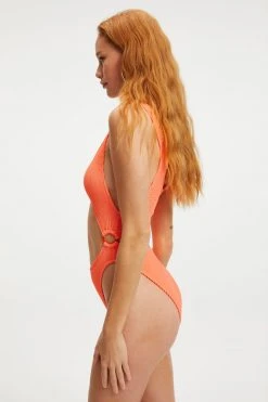 GOOD AMERICAN ALWAYS FITS MONOKINI ONE-PIECE | ORANGE CREAM001