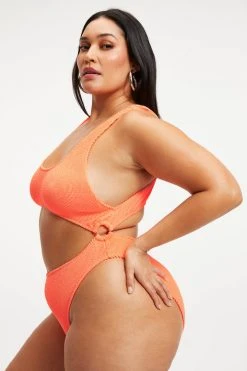 GOOD AMERICAN ALWAYS FITS MONOKINI ONE-PIECE | ORANGE CREAM001