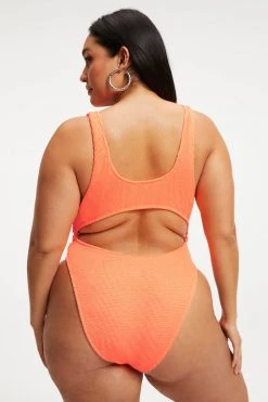 GOOD AMERICAN ALWAYS FITS MONOKINI ONE-PIECE | ORANGE CREAM001