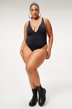 GOOD AMERICAN LOUNGE ONE-PIECE SWIMSUIT | BLACK001