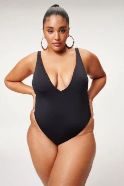 GOOD AMERICAN LOUNGE ONE-PIECE SWIMSUIT | BLACK001