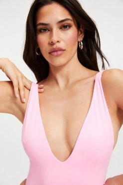 GA-SALE LOUNGE ONE-PIECE SWIMSUIT | SUGAR PINK002 One-Pieces