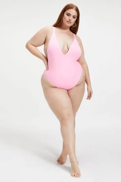 GA-SALE LOUNGE ONE-PIECE SWIMSUIT | SUGAR PINK002 One-Pieces