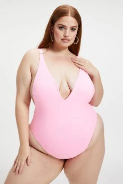 GA-SALE LOUNGE ONE-PIECE SWIMSUIT | SUGAR PINK002 One-Pieces