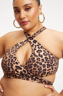 GOOD AMERICAN 100 WAYS TO WEAR TOP | LEOPARD NATURAL004