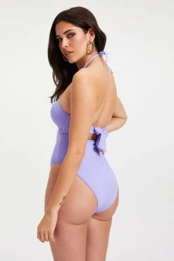 GOOD AMERICAN HALTER ONE-PIECE SWIMSUIT | IRIS001 One-Pieces