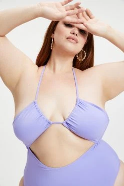 GOOD AMERICAN HALTER ONE-PIECE SWIMSUIT | IRIS001 One-Pieces