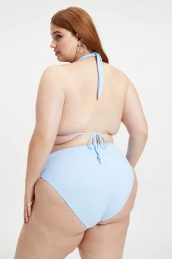 Brand new 👏 GA-SALE 🥰 Bikini Tops RUCHED HALTER TOP | SKY BLUE001 ✨ 12 GA-SALE Bikini Tops RUCHED HALTER TOP | SKY BLUE001