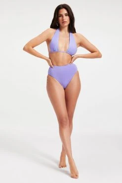 GOOD AMERICAN Bikini Tops RUCHED HALTER TOP | IRIS001