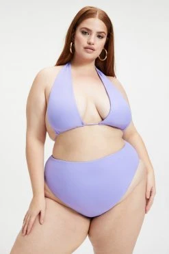 GOOD AMERICAN Bikini Tops RUCHED HALTER TOP | IRIS001