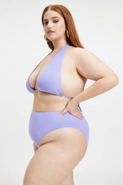 GOOD AMERICAN Bikini Tops RUCHED HALTER TOP | IRIS001