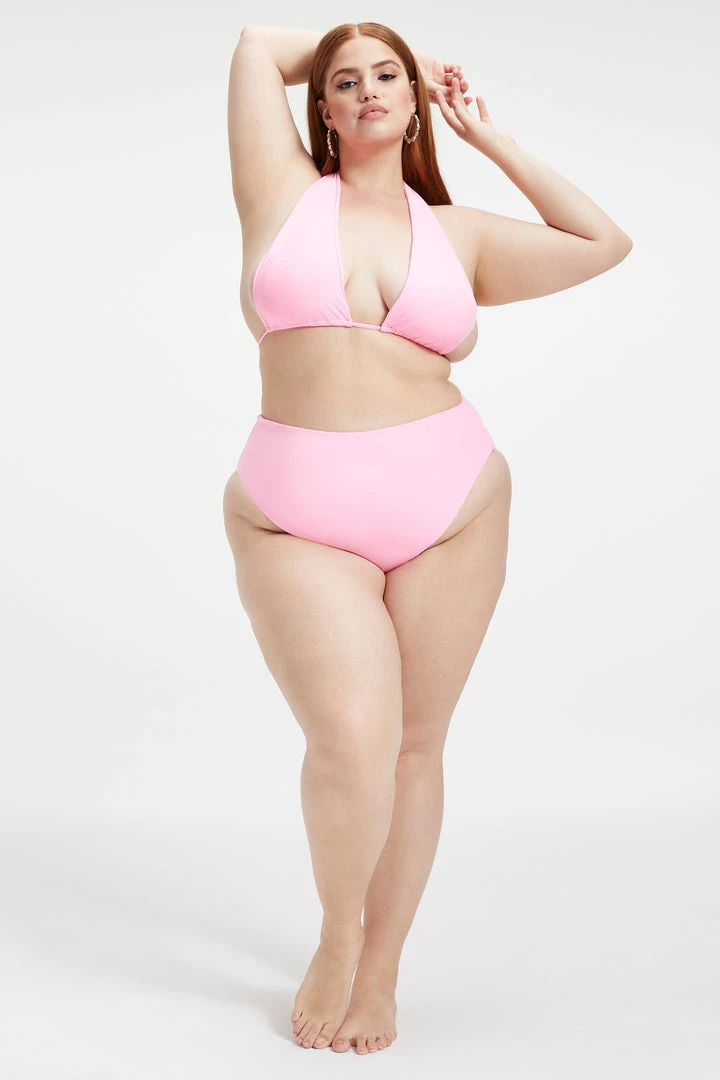 New 😉 GOOD AMERICAN Bikini Tops RUCHED HALTER TOP | SUGAR PINK002 🌟 9 GOOD AMERICAN Bikini Tops RUCHED HALTER TOP | SUGAR PINK002