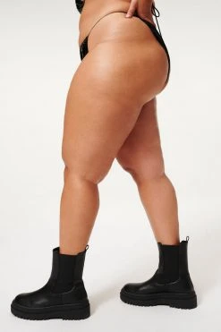 GOOD AMERICAN VINYL TINY TIES FIXED BOTTOM | BLACK001