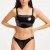 GA-SALE Red Hot Swim VINYL CONTOUR TOP | BLACK001