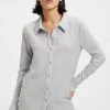 GOOD AMERICAN Cover Ups SPARKLE BUTTON DOWN TOP | SILVER001