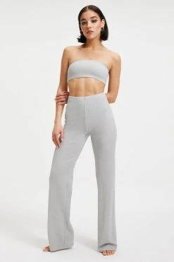 GOOD AMERICAN Cover Ups SPARKLE WIDE LEG PANT | SILVER001