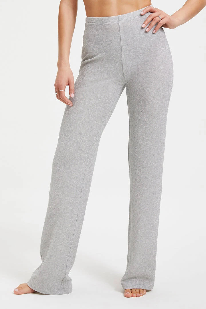 Buy 🎁 GOOD AMERICAN Cover Ups SPARKLE WIDE LEG PANT | SILVER001 ✨ 3 GOOD AMERICAN Cover Ups SPARKLE WIDE LEG PANT | SILVER001