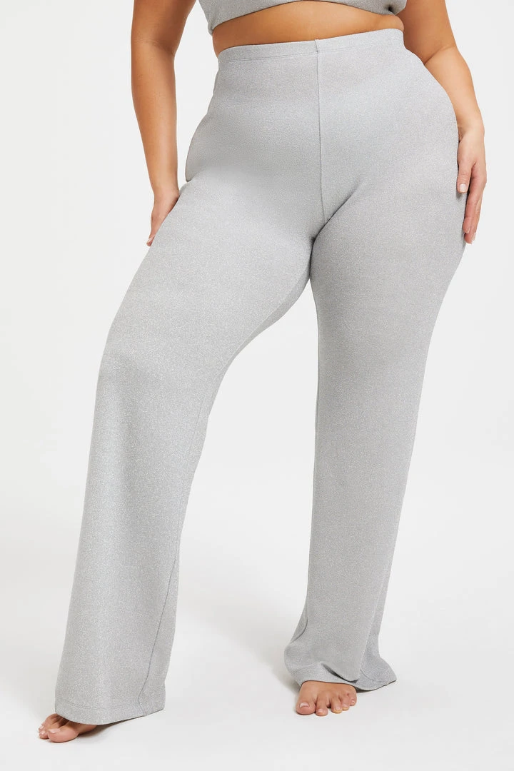 Buy 🎁 GOOD AMERICAN Cover Ups SPARKLE WIDE LEG PANT | SILVER001 ✨ 8 GOOD AMERICAN Cover Ups SPARKLE WIDE LEG PANT | SILVER001