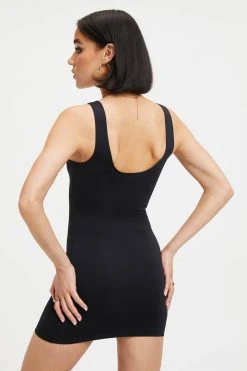 GOOD AMERICAN GOOD COMPRESSION MINI DRESS | BLACK001 Cover Ups