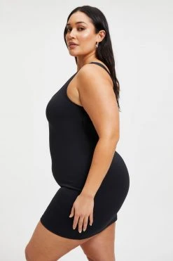 GOOD AMERICAN GOOD COMPRESSION MINI DRESS | BLACK001 Cover Ups