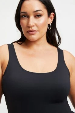 GOOD AMERICAN GOOD COMPRESSION MINI DRESS | BLACK001 Cover Ups