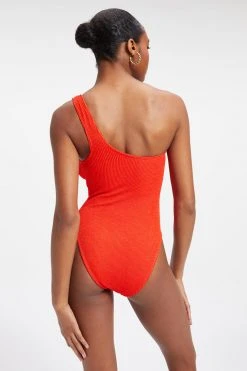 Cheap 🥰 GOOD AMERICAN One-Pieces ALWAYS FITS HOT SHOULDER ONE-PIECE | BRIGHT POPPY002 ⌛ 7 GOOD AMERICAN One-Pieces ALWAYS FITS HOT SHOULDER ONE-PIECE | BRIGHT POPPY002