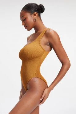 Brand new 🎁 GOOD AMERICAN One-Pieces ALWAYS FITS HOT SHOULDER ONE-PIECE | BRONZE BROWN001 🥰 18 GOOD AMERICAN One-Pieces ALWAYS FITS HOT SHOULDER ONE-PIECE | BRONZE BROWN001