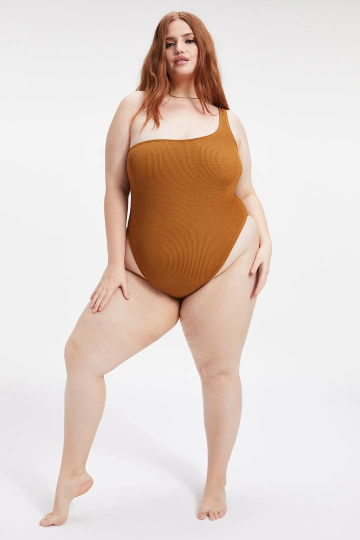 Brand new 🎁 GOOD AMERICAN One-Pieces ALWAYS FITS HOT SHOULDER ONE-PIECE | BRONZE BROWN001 🥰 3 GOOD AMERICAN One-Pieces ALWAYS FITS HOT SHOULDER ONE-PIECE | BRONZE BROWN001