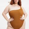 GOOD AMERICAN One-Pieces ALWAYS FITS HOT SHOULDER ONE-PIECE | BRONZE BROWN001