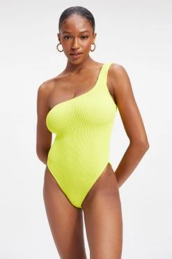 Cheap 😉 GOOD AMERICAN One-Pieces ALWAYS FITS HOT SHOULDER ONE-PIECE | ELECTRIC YELLOW001 🥰 22 GOOD AMERICAN One-Pieces ALWAYS FITS HOT SHOULDER ONE-PIECE | ELECTRIC YELLOW001