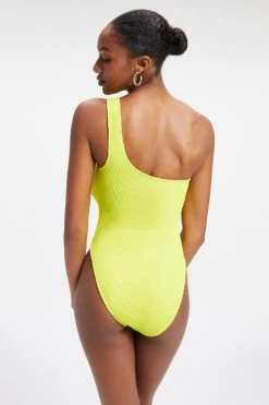 Cheap 😉 GOOD AMERICAN One-Pieces ALWAYS FITS HOT SHOULDER ONE-PIECE | ELECTRIC YELLOW001 🥰 24 GOOD AMERICAN One-Pieces ALWAYS FITS HOT SHOULDER ONE-PIECE | ELECTRIC YELLOW001
