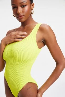 Cheap 😉 GOOD AMERICAN One-Pieces ALWAYS FITS HOT SHOULDER ONE-PIECE | ELECTRIC YELLOW001 🥰 20 GOOD AMERICAN One-Pieces ALWAYS FITS HOT SHOULDER ONE-PIECE | ELECTRIC YELLOW001