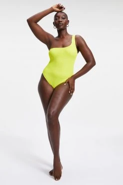 Cheap 😉 GOOD AMERICAN One-Pieces ALWAYS FITS HOT SHOULDER ONE-PIECE | ELECTRIC YELLOW001 🥰 26 GOOD AMERICAN One-Pieces ALWAYS FITS HOT SHOULDER ONE-PIECE | ELECTRIC YELLOW001