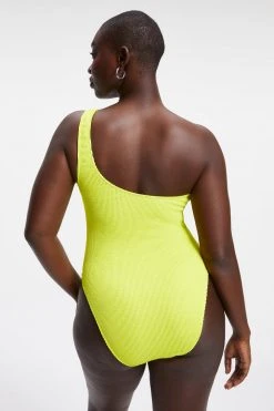 Cheap 😉 GOOD AMERICAN One-Pieces ALWAYS FITS HOT SHOULDER ONE-PIECE | ELECTRIC YELLOW001 🥰 28 GOOD AMERICAN One-Pieces ALWAYS FITS HOT SHOULDER ONE-PIECE | ELECTRIC YELLOW001