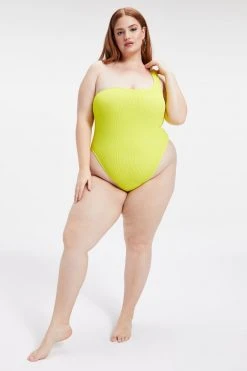 GOOD AMERICAN One-Pieces ALWAYS FITS HOT SHOULDER ONE-PIECE | ELECTRIC YELLOW001
