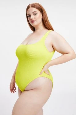 Cheap 😉 GOOD AMERICAN One-Pieces ALWAYS FITS HOT SHOULDER ONE-PIECE | ELECTRIC YELLOW001 🥰 18 GOOD AMERICAN One-Pieces ALWAYS FITS HOT SHOULDER ONE-PIECE | ELECTRIC YELLOW001