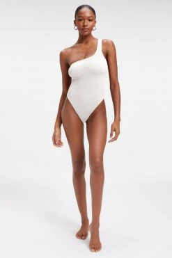 GOOD AMERICAN ALWAYS FITS HOT SHOULDER ONE-PIECE | IVORY001 One-Pieces