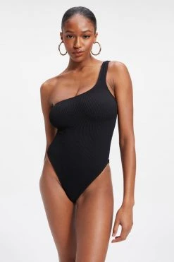 GOOD AMERICAN One-Pieces ALWAYS FITS HOT SHOULDER ONE-PIECE | BLACK001