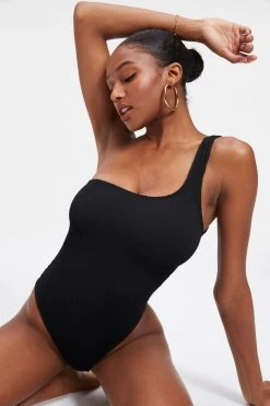 GOOD AMERICAN One-Pieces ALWAYS FITS HOT SHOULDER ONE-PIECE | BLACK001