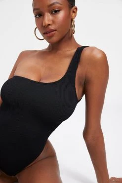 GOOD AMERICAN One-Pieces ALWAYS FITS HOT SHOULDER ONE-PIECE | BLACK001