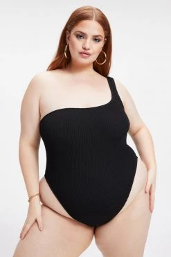 GOOD AMERICAN One-Pieces ALWAYS FITS HOT SHOULDER ONE-PIECE | BLACK001