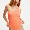 GOOD AMERICAN ALWAYS FITS HOT SHOULDER ONE-PIECE | ORANGE CREAM001 One-Pieces