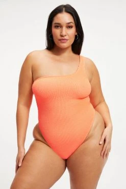 GOOD AMERICAN ALWAYS FITS HOT SHOULDER ONE-PIECE | ORANGE CREAM001 One-Pieces