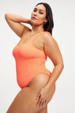 GOOD AMERICAN ALWAYS FITS HOT SHOULDER ONE-PIECE | ORANGE CREAM001 One-Pieces