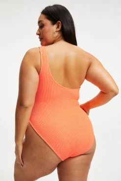 GOOD AMERICAN ALWAYS FITS HOT SHOULDER ONE-PIECE | ORANGE CREAM001 One-Pieces